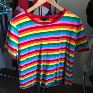 Forever 21+ Striped Rainbow 🌈 Shirt